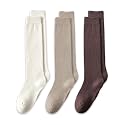 EPEIUS Girls Knee High Socks, Seamless Cotton School Uniform Socks 3-5 Pack