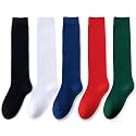 EPEIUS Girls Knee High Socks, Seamless Cotton School Uniform Socks 3-5 Pack