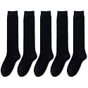 EPEIUS Girls Knee High Socks, Seamless Cotton School Uniform Socks 3-5 Pack