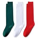 EPEIUS Girls Knee High Socks, Seamless Cotton School Uniform Socks 3-5 Pack