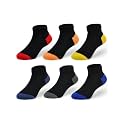 EPEIUS Kids' Low Cut Ankle Socks Cotton Seamless Toe Sport Athletic Socks for Boys Girls White Black Navy 4/8 Pack