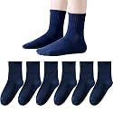 EPEIUS Kids Crew Socks Seamless Cotton Dress Socks for Boys Girls 1-15Y