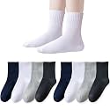 EPEIUS Kids Crew Socks Seamless Cotton Dress Socks for Boys Girls 1-15Y