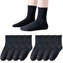EPEIUS Kids Crew Socks Seamless Cotton Dress Socks for Boys Girls 1-15Y