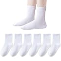 EPEIUS Kids Crew Socks Seamless Cotton Dress Socks for Boys Girls 1-15Y