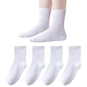 EPEIUS Kids Crew Socks Seamless Cotton Dress Socks for Boys Girls 1-15Y