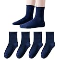 EPEIUS Kids Crew Socks Seamless Cotton Dress Socks for Boys Girls 1-15Y