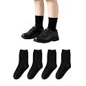 EPEIUS Kids Crew Socks Seamless Cotton Dress Socks for Boys Girls 1-15Y
