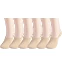 EPEIUS Womens No Show Socks Non Slip Thin Seamless White Nude Invisible Socks Footies Low Cut Liner 3/6 Pairs
