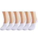 EPEIUS Womens No Show Socks Non Slip Thin Seamless White Nude Invisible Socks Footies Low Cut Liner 3/6 Pairs