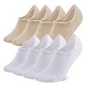 EPEIUS Thick No Show Socks for Women Athletic Ankle Socks Cushioned Running Low Cut Non Slip Footies 3/6 Pairs