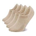 EPEIUS Thick No Show Socks for Women Athletic Ankle Socks Cushioned Running Low Cut Non Slip Footies 3/6 Pairs