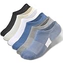 EPEIUS Thick No Show Socks for Women Athletic Ankle Socks Cushioned Running Low Cut Non Slip Footies 3/6 Pairs