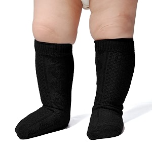 epeius unisex-baby seamless cable knit knee high socks pack of 36