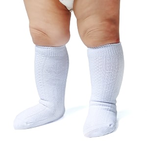 epeius unisex-baby seamless cable knit knee high socks pack of 36