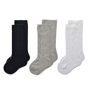 epeius unisex-baby seamless cable knit knee high socks pack of 36