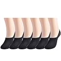EPEIUS Womens No Show Socks Non Slip Thin Seamless White Nude Invisible Socks Footies Low Cut Liner 3/6 Pairs