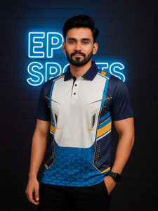 EpicSports Printed Men Polo Neck Multicolor T-Shirt
