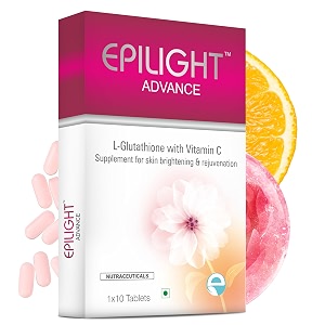 advance l-glutathione with vitamin c tablets for skin 600mg 10 tablet 