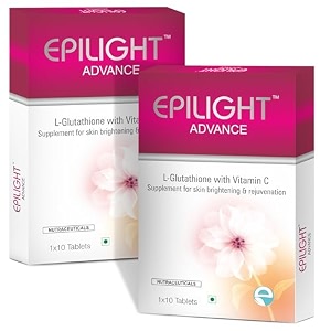 epilight l-glutathione with vitamin c tablets for skin health 600mg  glutathione skin supplement with 20 tablets for men amp women