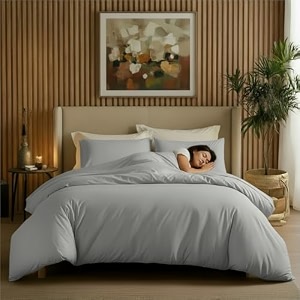 epinch duvet cover set 1200 tc 100 egyptian cotton luxurious soft home amp hotel 3-piece 1-duvet cover 2-sham cover zipper amp tie closure light gray single_61 x 91 inch