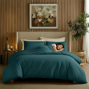 epinch duvet cover set 1200 tc 100 egyptian cotton luxurious soft home amp hotel 3-piece 1-duvet cover 2-pillow sham cover zipper amp tie closure teal king_93 x 107 inch