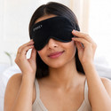 Episkey Premium soft Velvet EyeMask with Adjustable Strap 100% Blackout Deep Sleep-Black