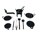 Epoch Essentials Iron Kitchen Set Toys for Kids | Kitchen Set for Girls | Iron Miniature Cooking Set for Girls & Boys | Kitchen Toys for Kids Real Cooking Set