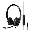EPOS Adapt 165T USB-C II - Wired Headphones, Double-Sided On Ear Headset-3.5mm Jack/USB-C Connectivity, MS Teams Certified-UC Optimized-Superior Stereo Sound-Enhanced Comfort-Call Control - Black