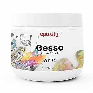 gesso white 120g x 3 for oil and acrylic painting  universal smooth primer  texture medium for mdf wood canvas clay
