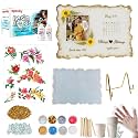 Epoxity Resin DIY Kit Photoframe Kit with Resin, Metal Stand and Flower Transfer Sheet Rasin Liquid (Rectangle Shape)