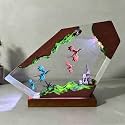 Epoxy Dragon Resin Lamp, Handmade Resin Night Light with USB Port