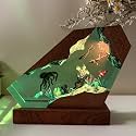 Epoxy Octopus Ocean Resin Lamp, Handmade Resin Night Light with USB Port
