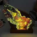 Epoxy Space Resin Lamp, Handmade Astronaut Lamp with Multi-Color LED Light