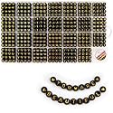 Eppingwin Letter &amp; Alphabet Beads in 28 Grid Box (Gold Letters &amp; Black Base, 4 x 7 mm Round, 1mm Hole)
