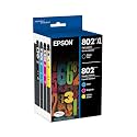 Epson 802 Genuine Ink Cartridge Black and Standard Color Combo Pack, High Capacity (Pack of 8)