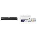 Epson Workforce ES-50 Portable Sheet-Fed Document Scanner for PC and Mac & EcoTank ET-4800 Wireless All-in-One Cartridge-Free Supertank Printer