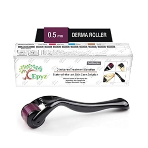 epyz derma roller with 540 titanium alloy needles 05mm black