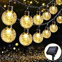 Epyz Solar Light Outdoor Waterproof String 30 LED, 20 Feet, Warm Yellow