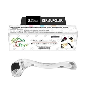 epyz transparant derma roller with 540 titanium alloy needles 025 black