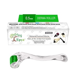 epyz transparant derma roller with 540 titanium alloy needles 05 green