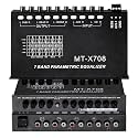7-Band Car Audio Equalizer, Adjustable 7 Bands EQ Car Amplifier Graphic Equalizer with CD/AUX Input Select Switch, Front/Rear + Sub Output, for Boat RV RTV Motorcycle Car Stereo Tone Control. (EQ7)
