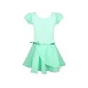 EQSJIU Ballet Leotards for Girls with Removable Skirt Combo Tie Ruffle Sleeve Outfit