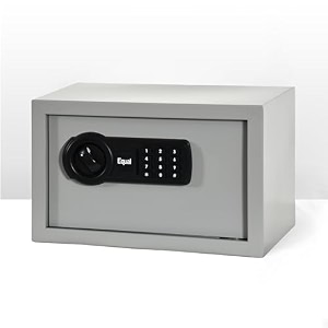 equal 48l securelite safe locker for home  digital pin code  emergency key  10-gauge steel door  3 year warranty  48 litre - light grey