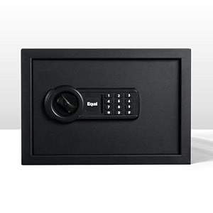 equal 48l securelite safe locker for home  digital pin code  emergency key  10-gauge steel door  3 year warranty  48 litre - matte black
