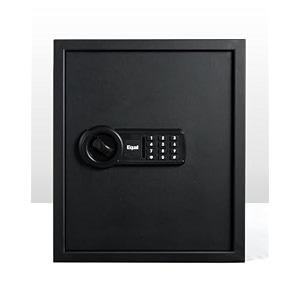 equal 48l securelite safe locker for home  digital pin code  emergency key  10-gauge steel door  3 year warranty  48 litre - matte black
