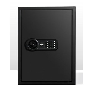 equal 48l securelite safe locker for home  digital pin code  emergency key  10-gauge steel door  3 year warranty  48 litre - matte black