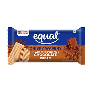 equal chocolate wafers bar sugar-free  pack of 1 60 gram each  0 added sugar amp 100 taste  flavoured wafers  crispy creamy wafers  crunch anytime anywhere