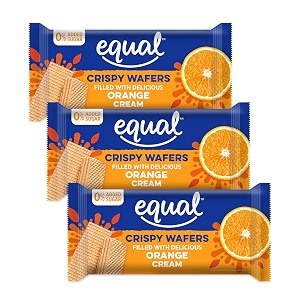 equal orange wafer bars sugar-freepack of 3 60 gram each0 added sugar amp 100 tasteflavored wafers