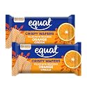 Equal Orange Wafers Bar (Sugar-Free) | Pack of 2 (60 Gram each) | 0% Added Sugar &amp; 100% Taste | Flavoured Wafers | Crispy Creamy Wafers | Crunch Anytime Anywhere